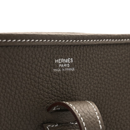 Hermes Taurillon Clemence Evelyne III PM Etoupe 6 of 9