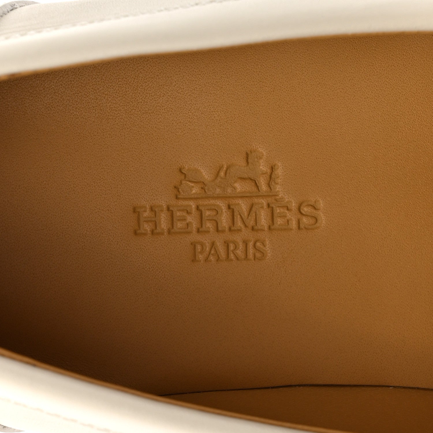 Hermes Calfskin Womens Impact Loafers 35 Blanc De Paris 7 of 11