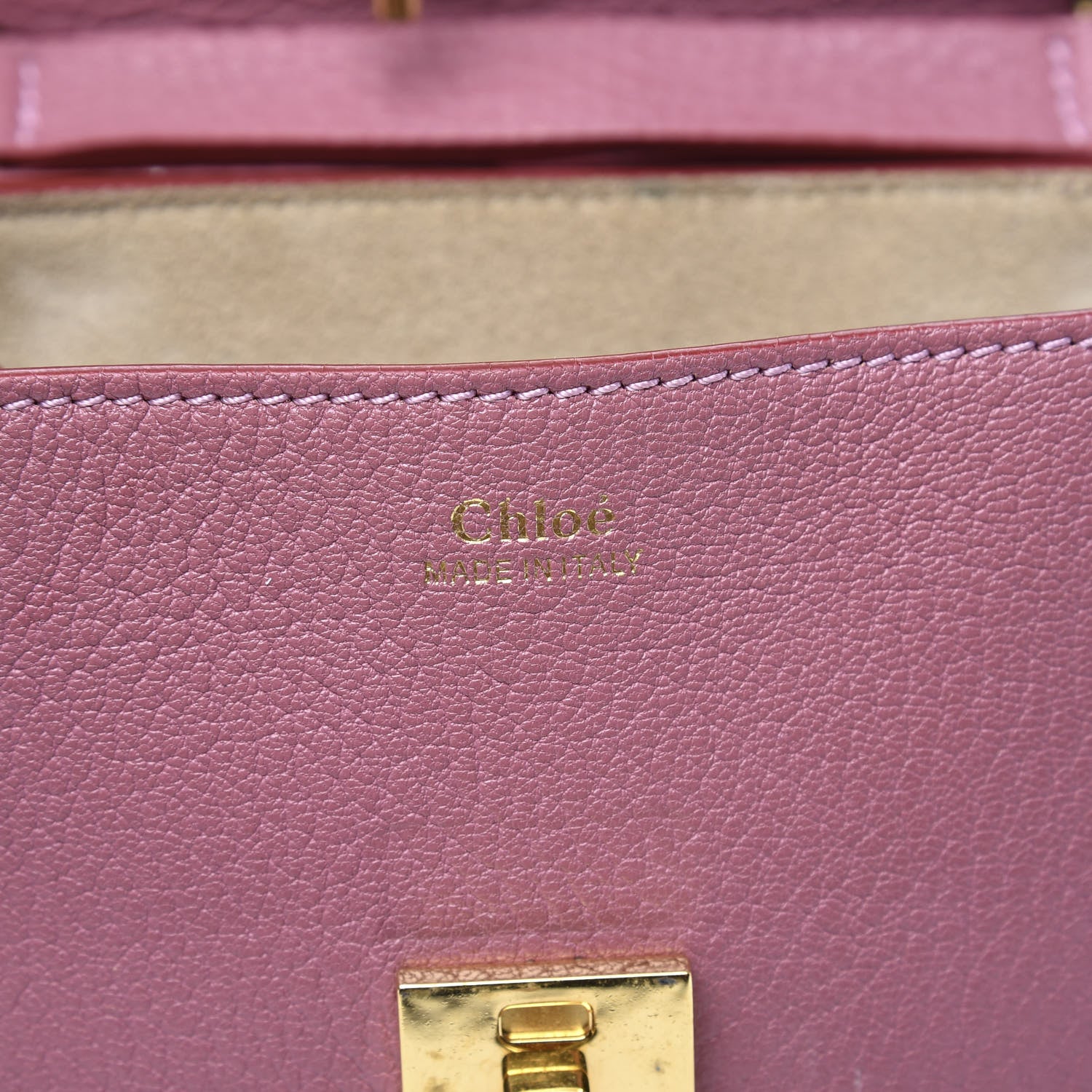 Chloe Grained Lambskin Mini Drew Shoulder Bag Washed Pink 8 of 9