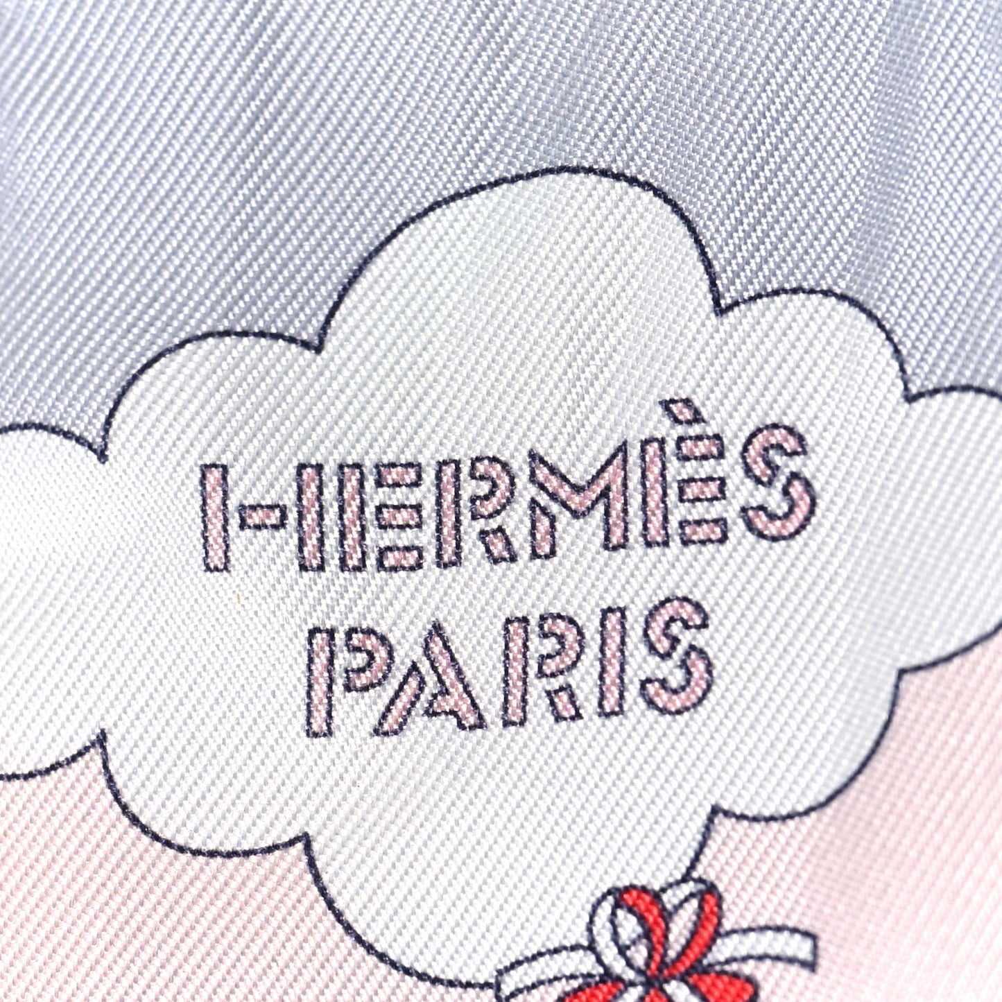 Silk Carres Volants Twilly Grenadine Gris Perle Rose Pale