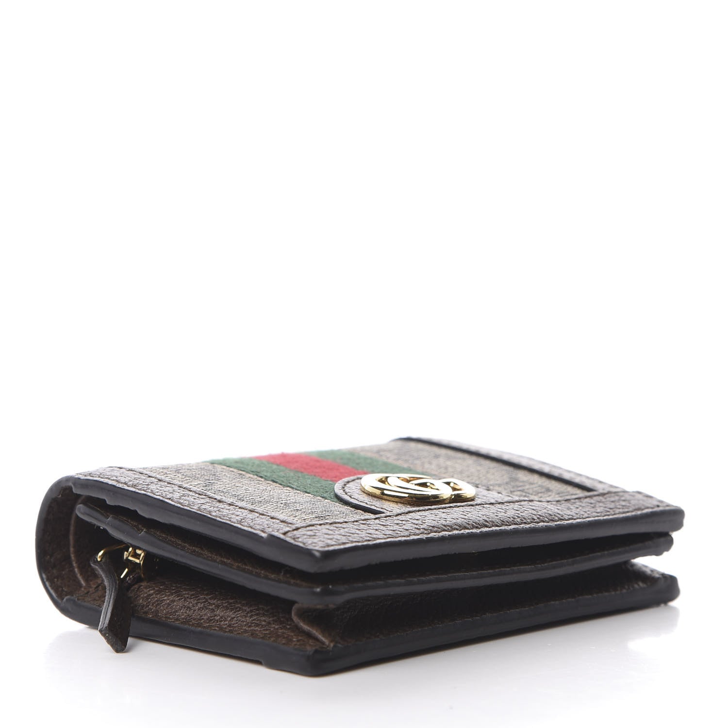 Gucci GG Supreme Monogram Web Ophidia Card Case Beige New Acero 3 of 8