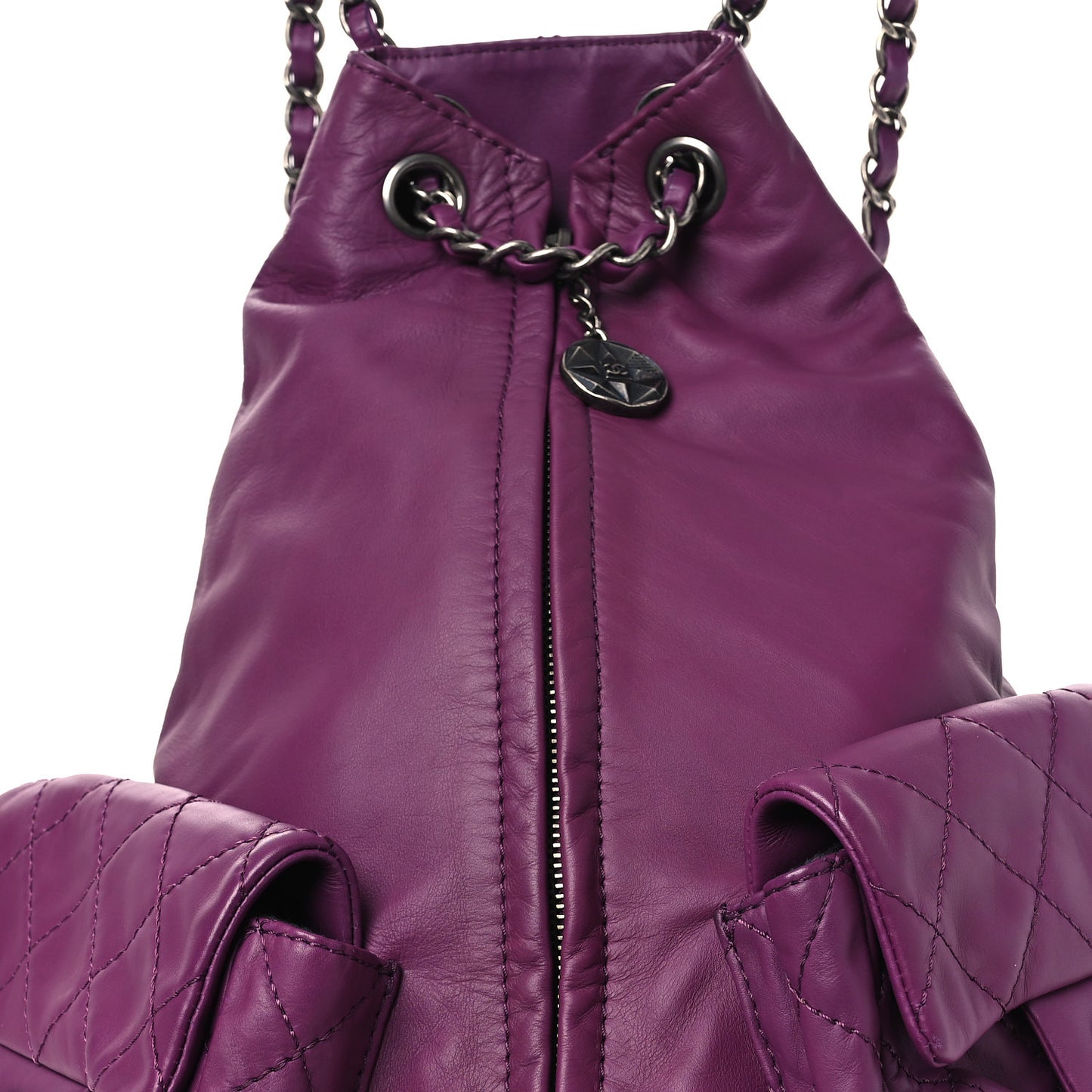 Calfskin Large Backpack Is Back Plum