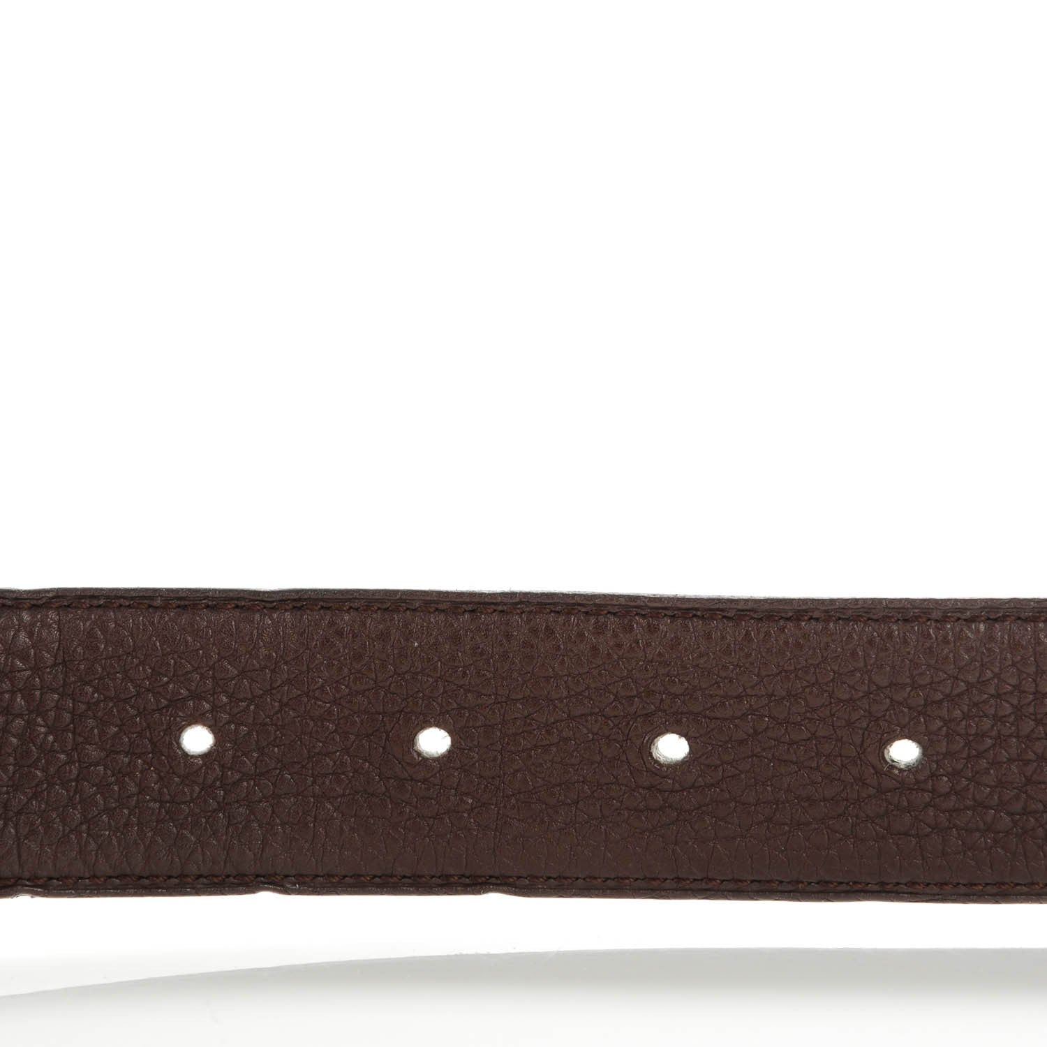 Hermes Box Togo Strie 32mm H Belt 80 Black Chocolate 3 of 6