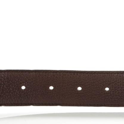 Hermes Box Togo Strie 32mm H Belt 80 Black Chocolate 3 of 6