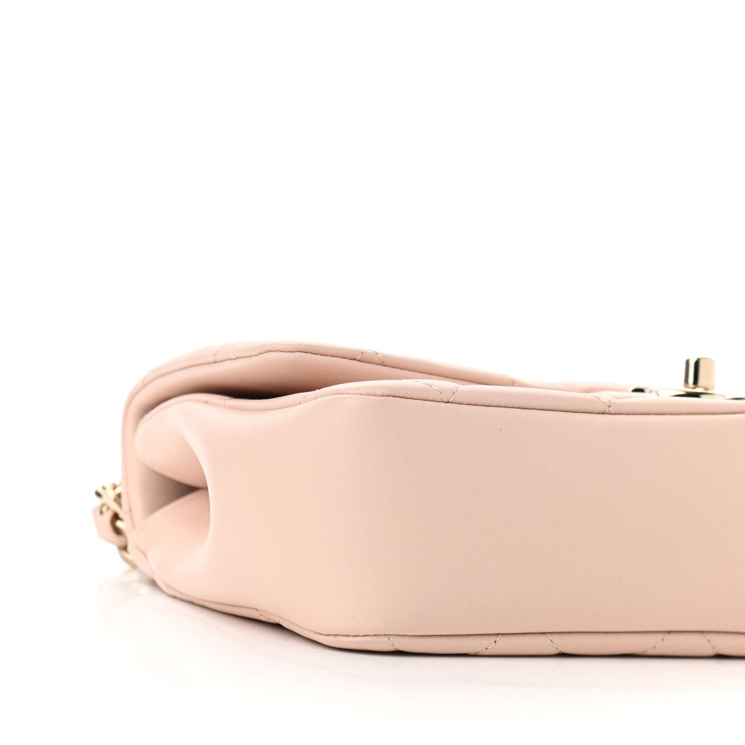 Chanel Lambskin Quilted Resin Bi-Color Chain Flap Bag Light Beige 5 of 11