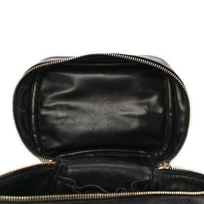 Chanel Lambskin Vanity Cosmetic Case Black 18 of 20