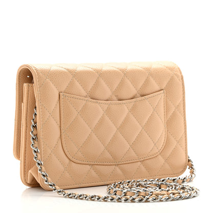 Chanel Caviar Quilted Wallet On Chain WOC Beige 3 of 13