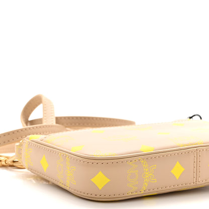 MCM Calfskin Color Splash Mini Pouch on Chain Croissant 8 of 9