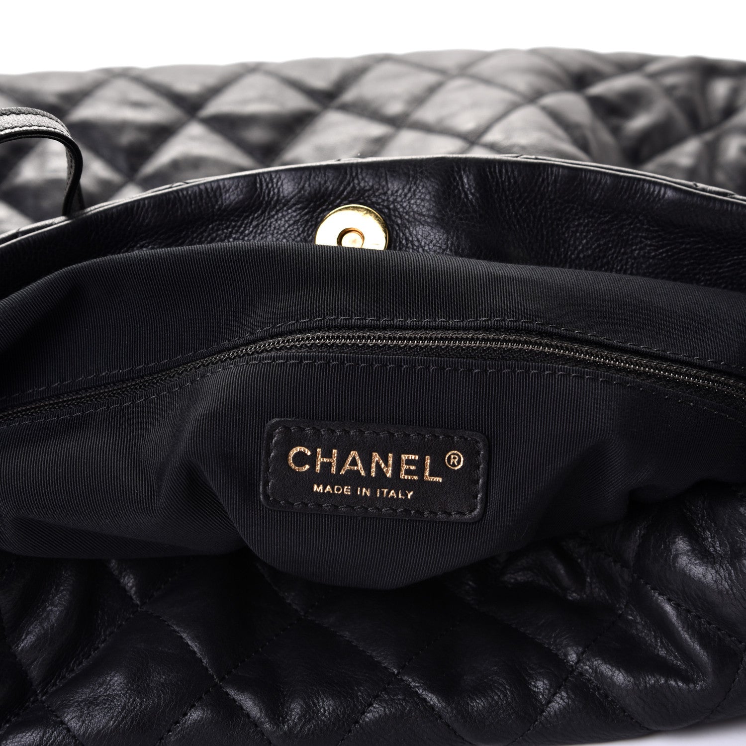 Chanel Calfskin Quilted Large Chain Me Hobo Black 5 of 5