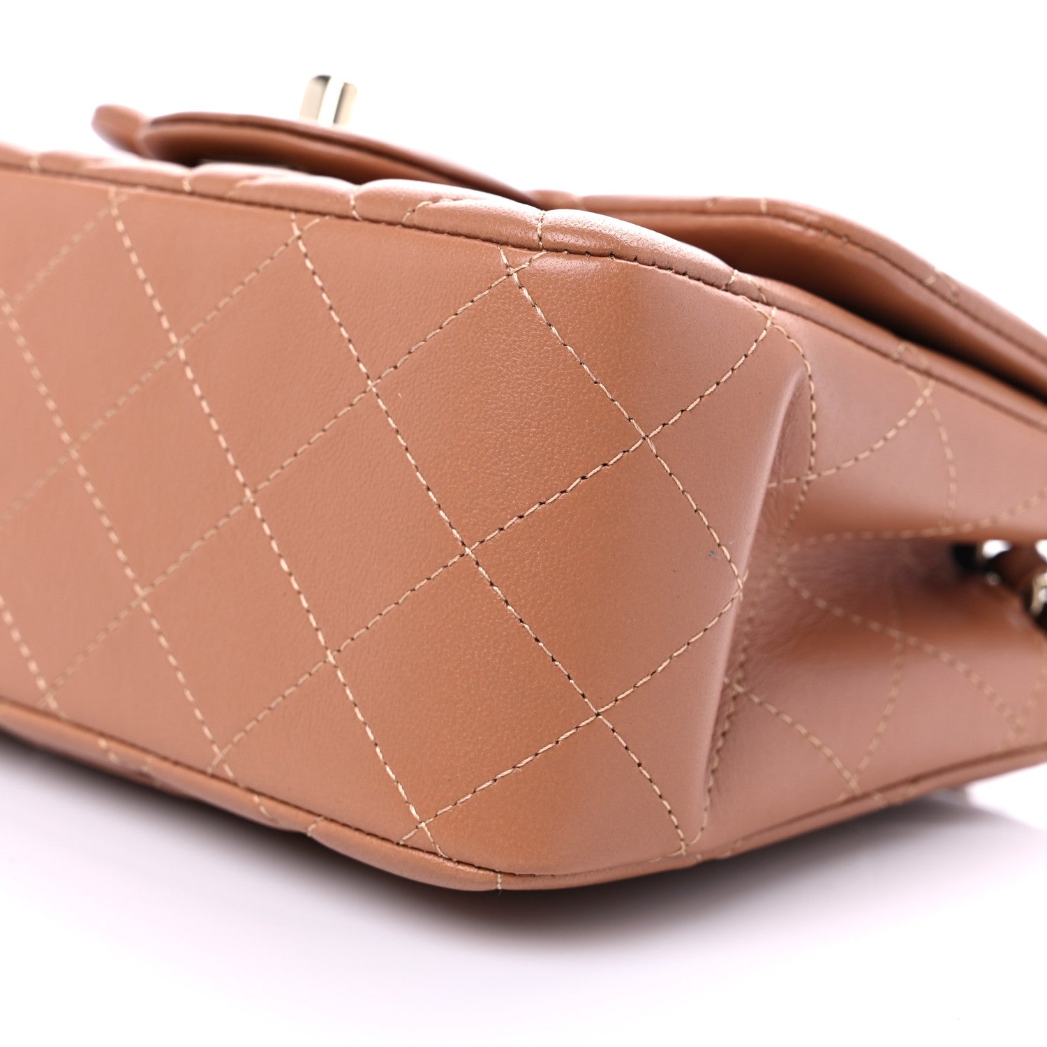Chanel Lambskin Quilted Mini Square Flap Brown 9 of 10
