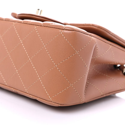 Chanel Lambskin Quilted Mini Square Flap Brown 9 of 10