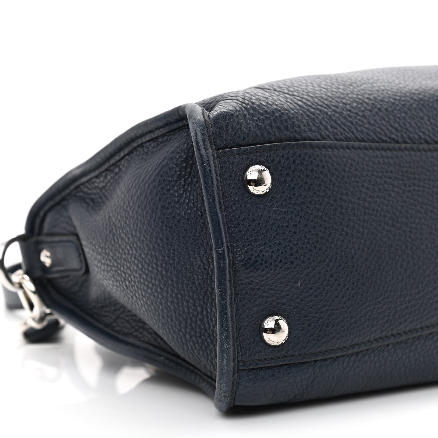 Prada Vitello Phenix Top Handle Shopping Satchel Baltico 10 of 17