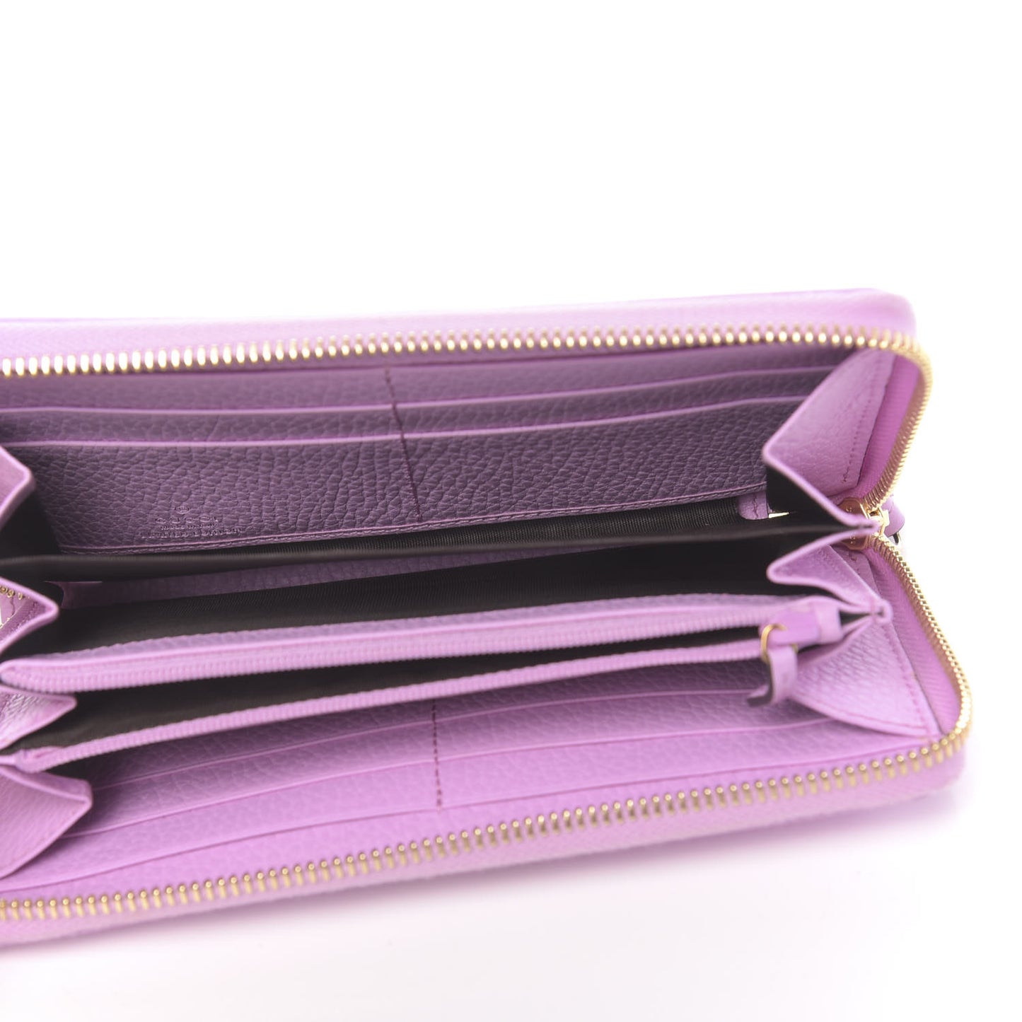 Dollar Calfskin GG Marmont Bosco Zip Around Wallet Malva