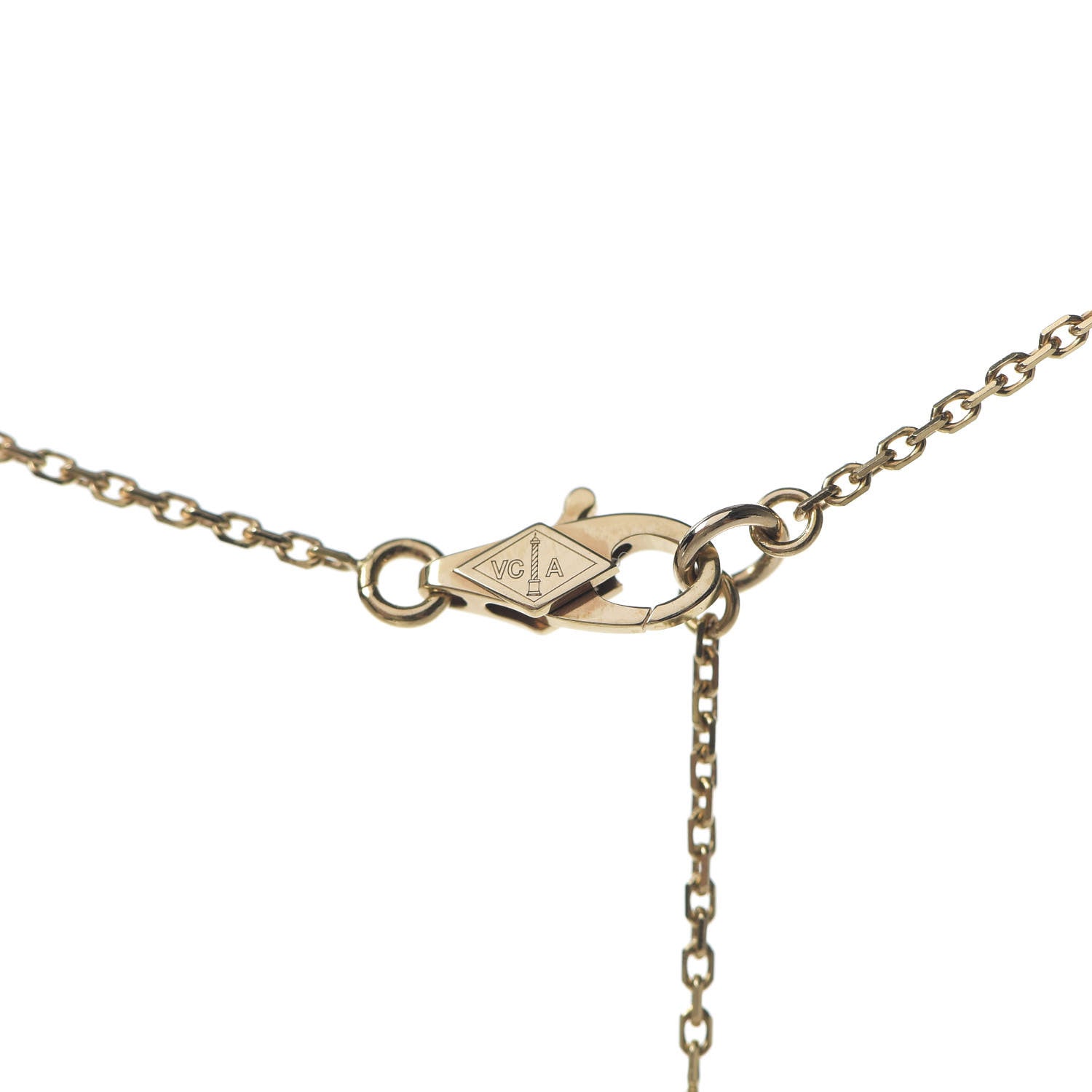 Van Cleef & Arpels 18K Yellow Gold Mother of Pearl Sweet Alhambra Pendant Necklace 6 of 6
