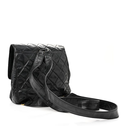 Chanel Patent Quilted Backpack Black 3 of 13