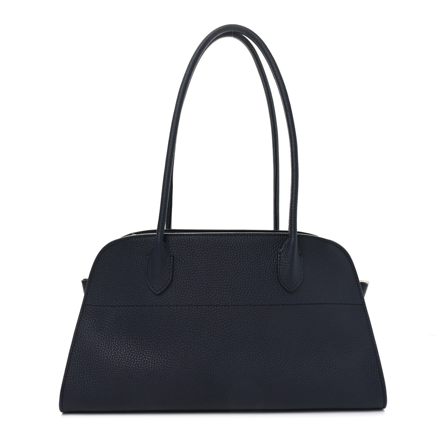 The Row Matte Grained Calfskin Margaux Shoulder 12 Dark Navy 1 of 9