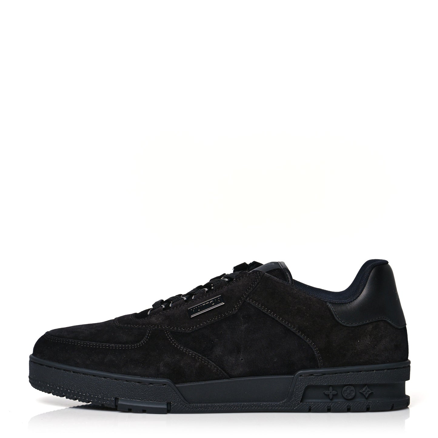 Suede Mens LV Trainer Sneakers 9.5 Black