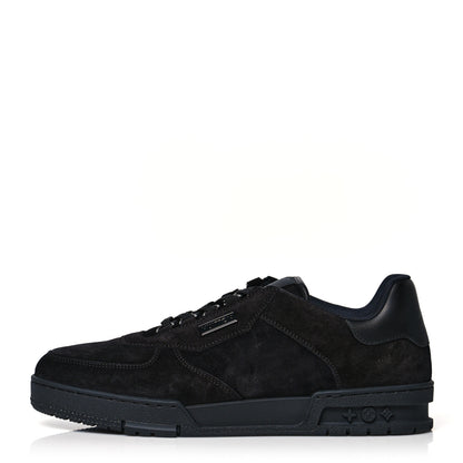 Louis Vuitton Suede Mens LV Trainer Sneakers 9.5 Black 1 of 10