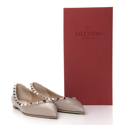 Valentino Garavani Nappa Rockstud Ballerina Flats 39.5 Poudre 9 of 9