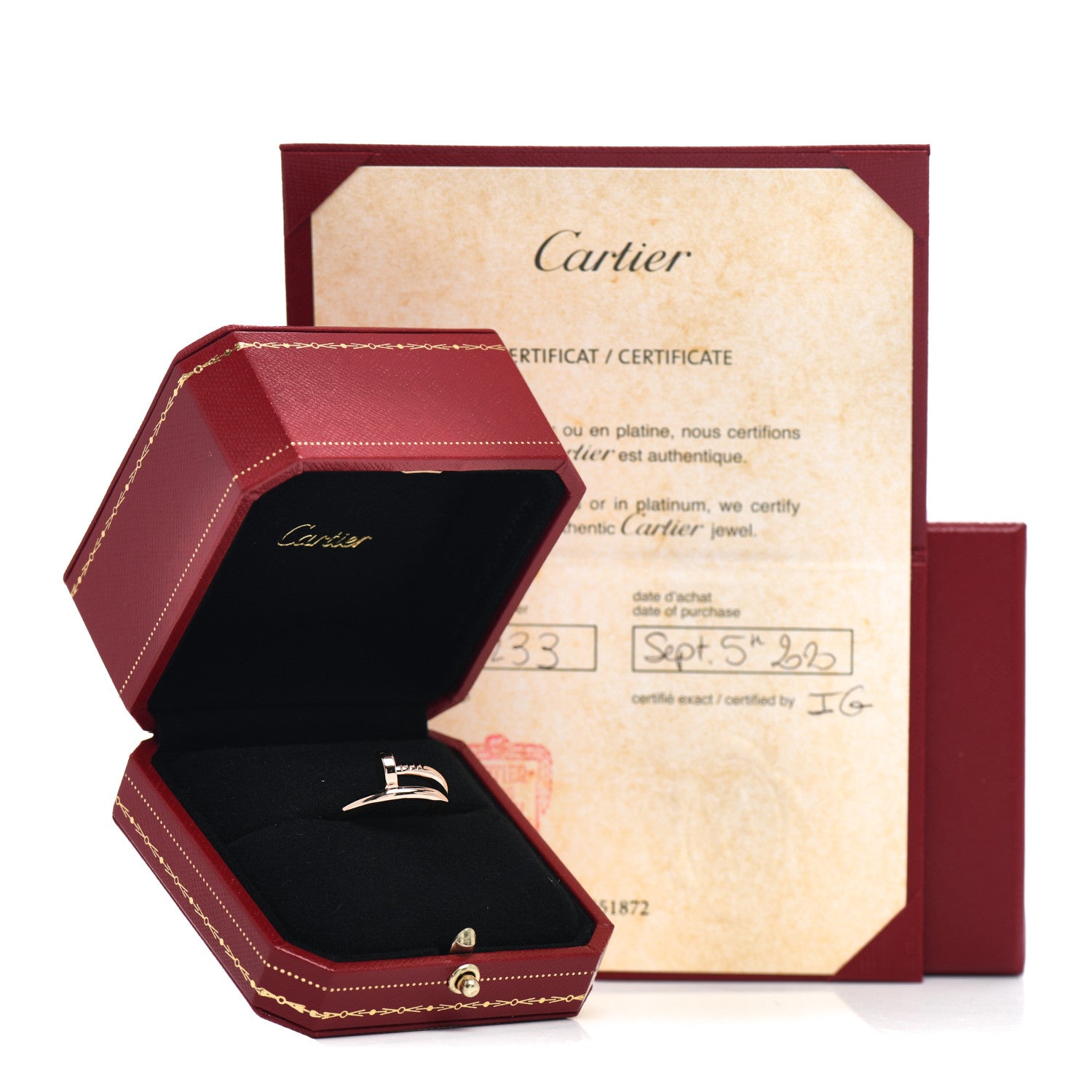 Cartier 18K Pink Gold Juste Un Clou Ring 55 7.25 5 of 5