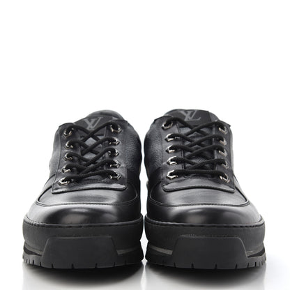 Louis Vuitton Calfskin Damier Graphite Mens Harlem Sneakers 7 Black 2 of 9