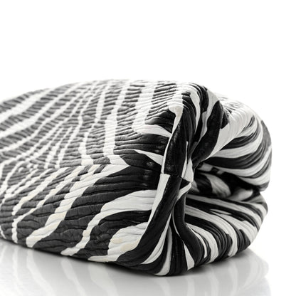Bottega Veneta Nappa Zebra Print The Pouch Oversized Clutch White Black 8 of 9