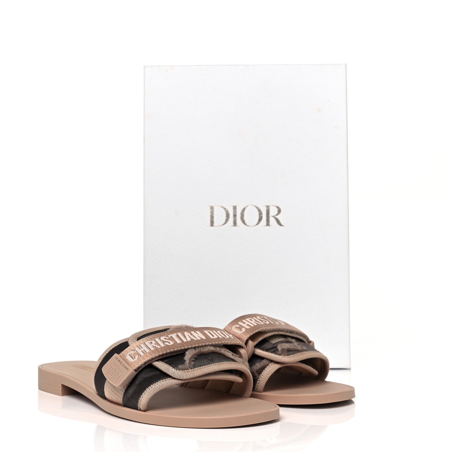 Canvas Nylon Camouflage Dior(e)volution Mule Slide Sandals 41 Nude