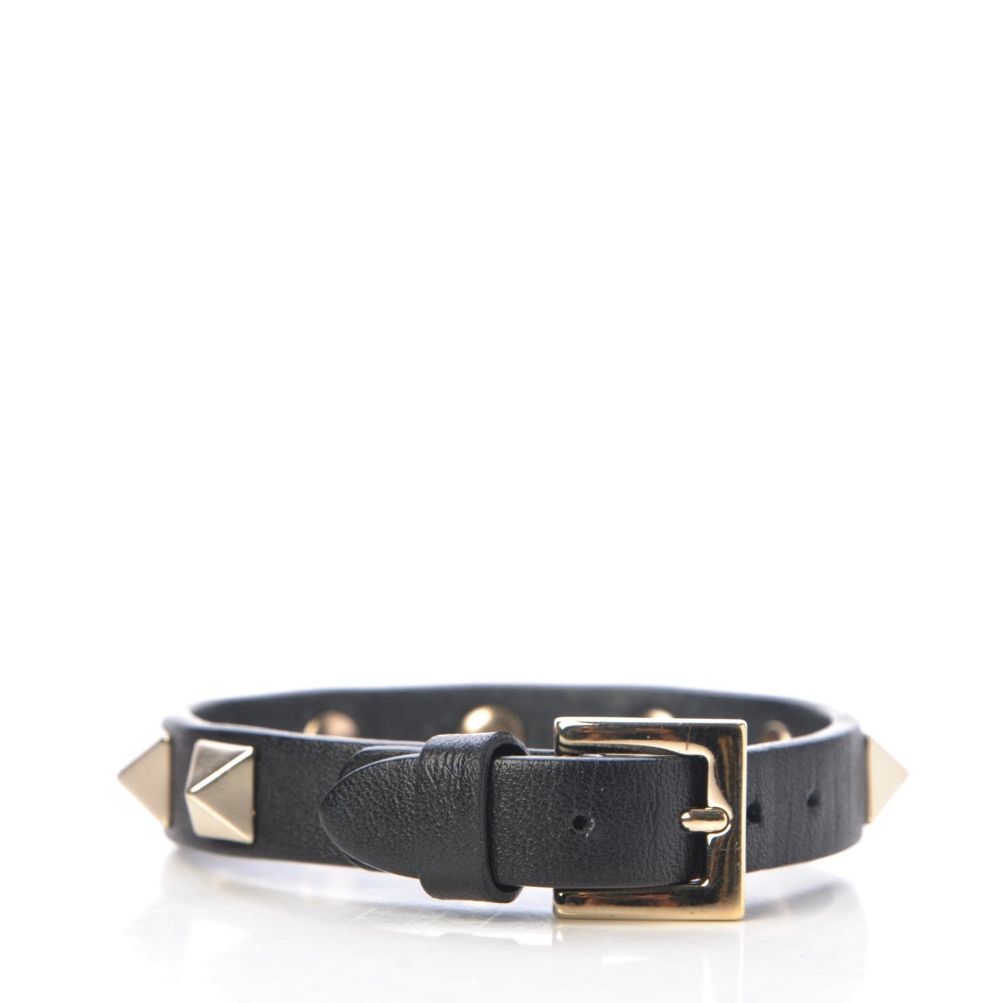 Vitello Rockstud Bracelet Black