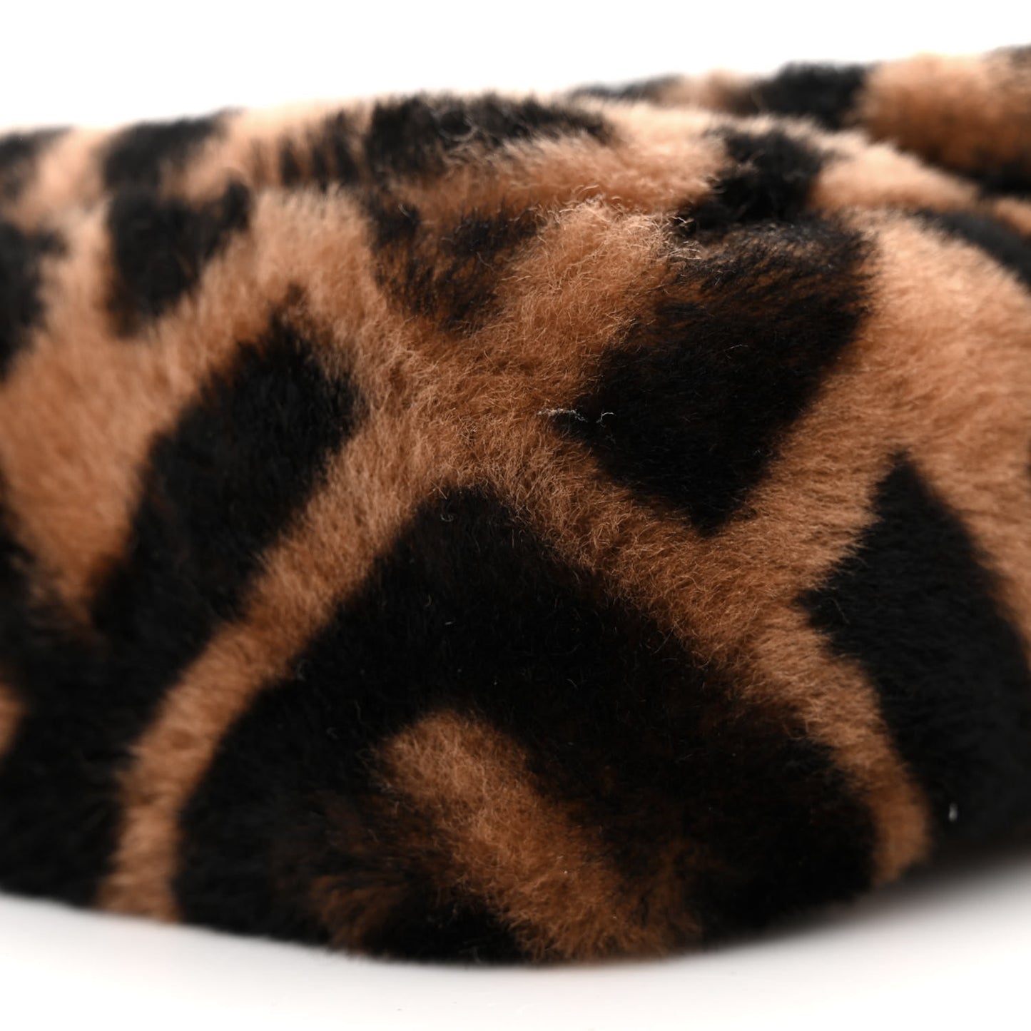 Shearling Vitello Dolce Macro FF 1974 Mini Baguette Tobacco Black