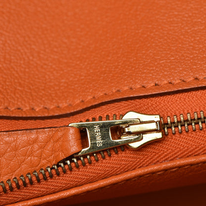 Hermes Taurillon Clemence Birkin 35 Orange 19 of 30