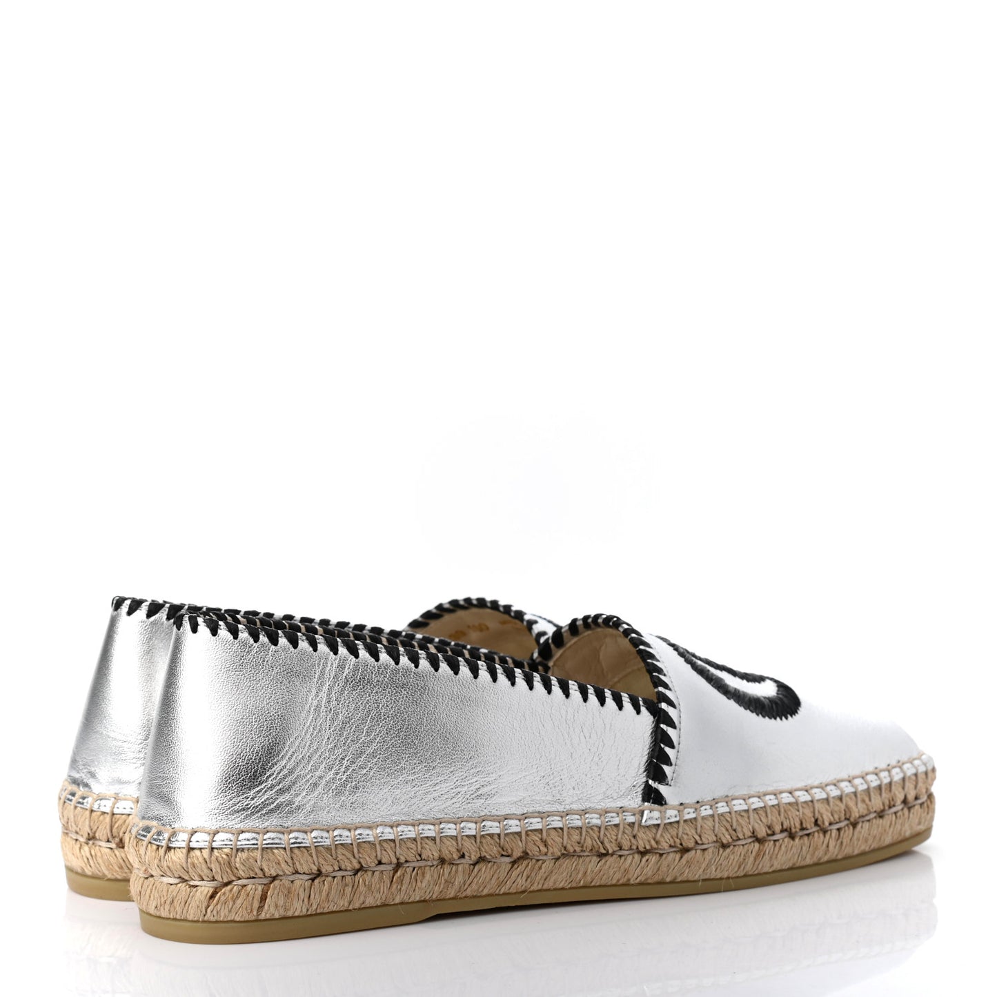Metallic Nappa GG Marmont Espadrilles 39 Silver