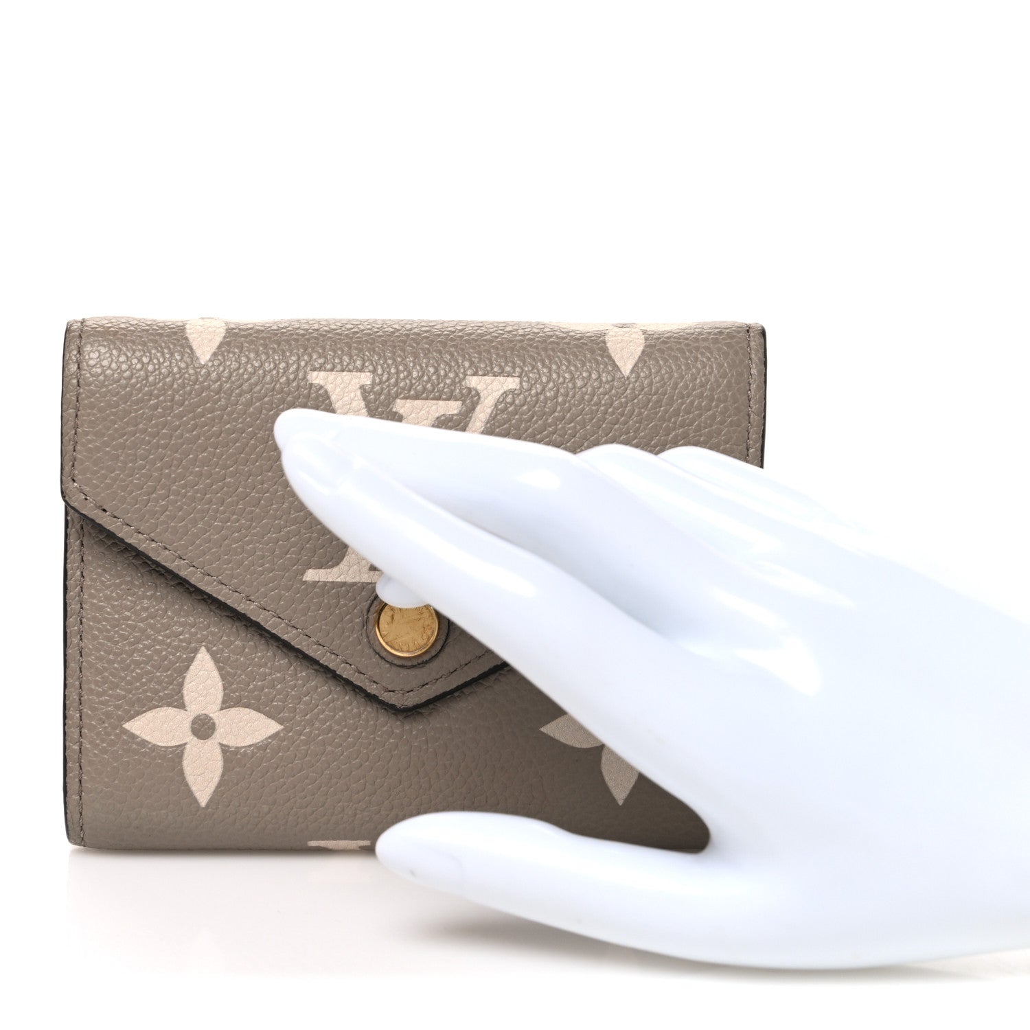 Louis Vuitton Empreinte Monogram Giant Victorine Wallet Tourterelle Creme 2 of 7