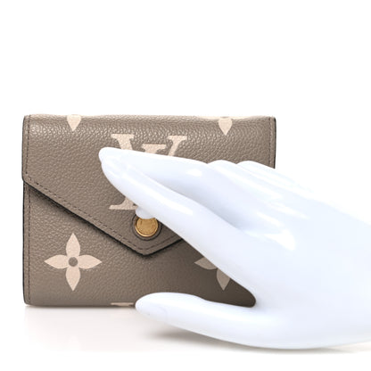 Louis Vuitton Empreinte Monogram Giant Victorine Wallet Tourterelle Creme 2 of 7