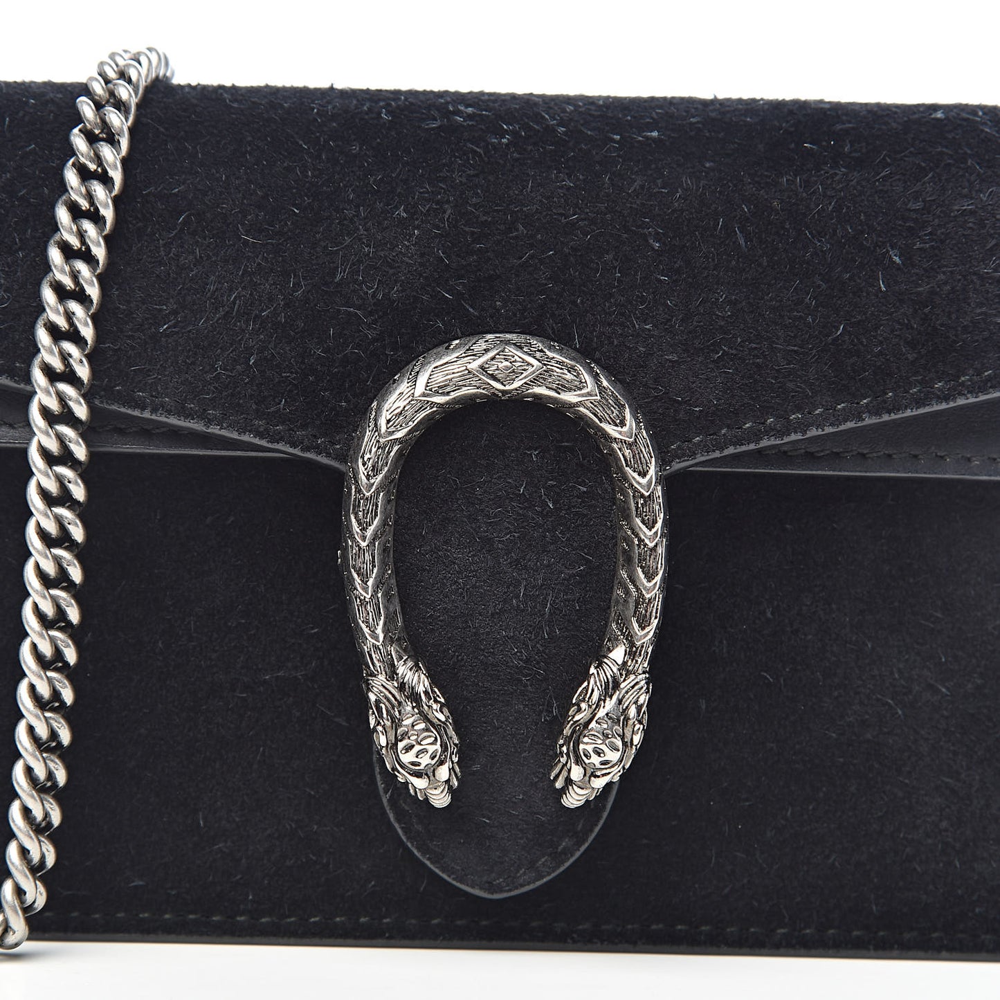 Suede Super Mini Dionysus Shoulder Bag Black
