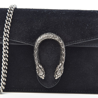 Gucci Suede Super Mini Dionysus Shoulder Bag Black 10 of 11