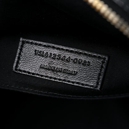 Saint Laurent Tweed Calfskin Monogram Lou Camera Bag Black 9 of 11