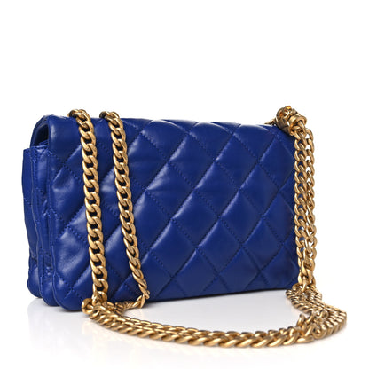 Chanel Lambskin Quilted Small Pillow Crush Flap Blue 3 of 11