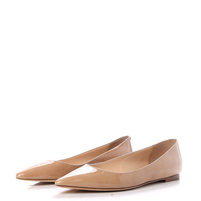 Jimmy Choo Patent Romy Flats 40 Nude 3 of 10