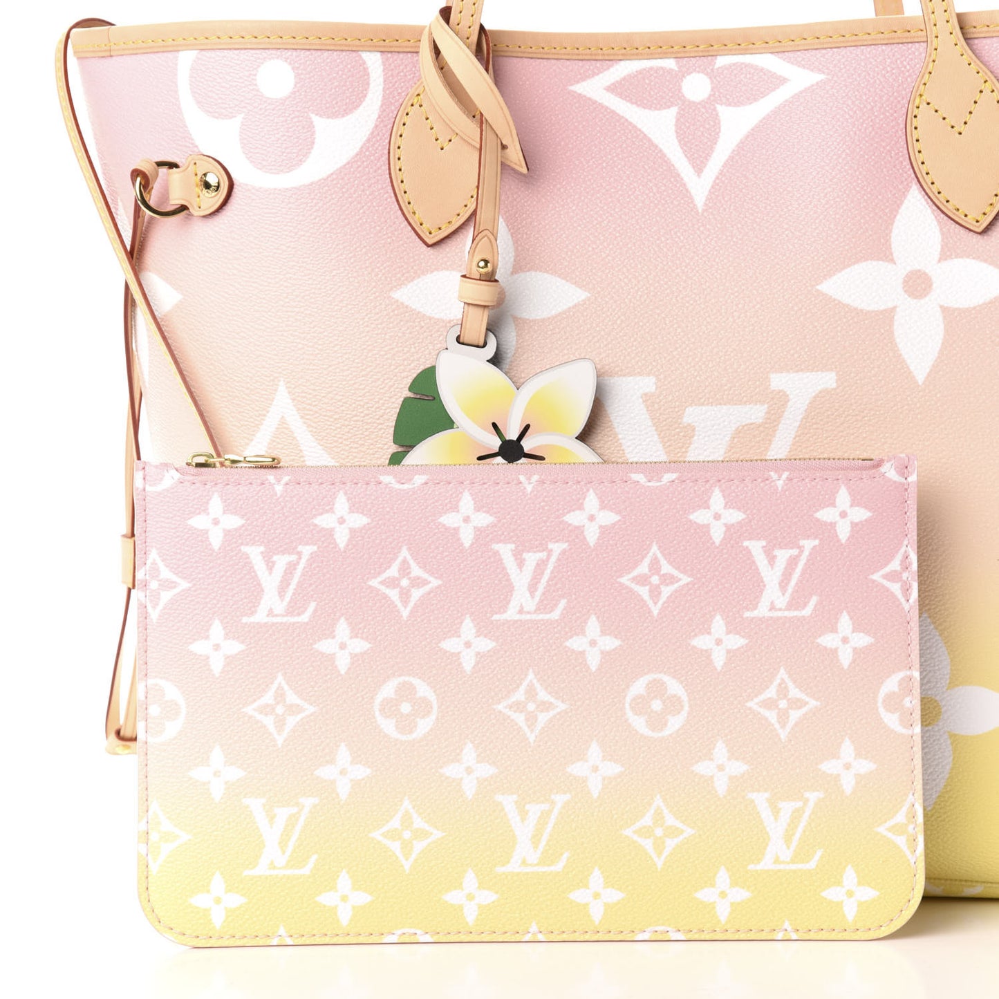 Monogram Giant By The Pool Neverfull MM Light Pink