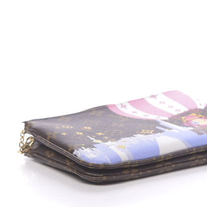 Louis Vuitton Monogram 2019 Christmas Animation Double Zip Pochette 8 of 10