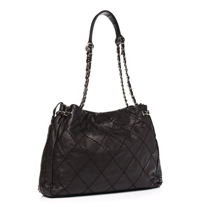 Chanel Calfskin Expandable Tote Dark Brown 2 of 5