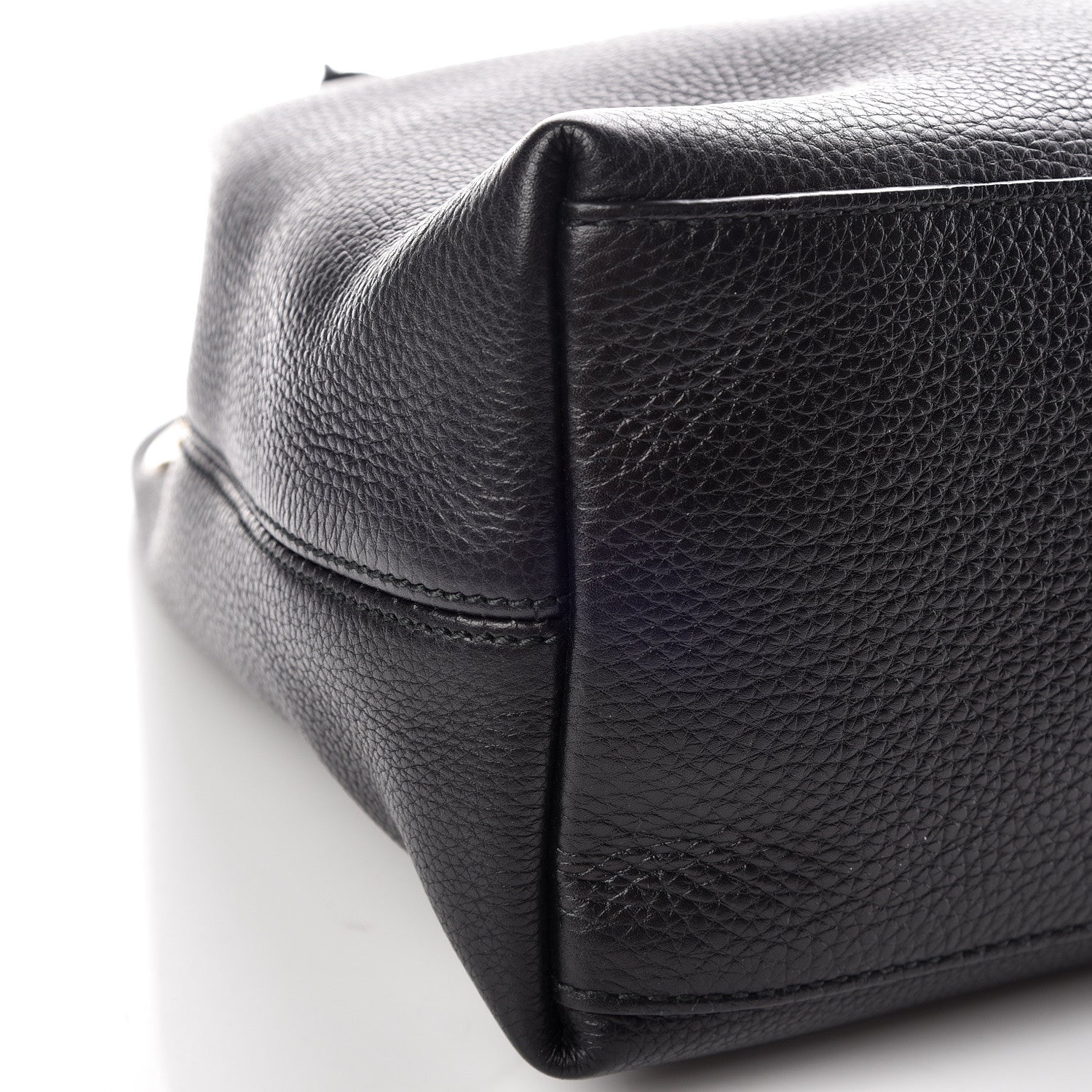 Gucci Pebbled Calfskin Medium Soho Chain Shoulder Bag Black 5 of 9