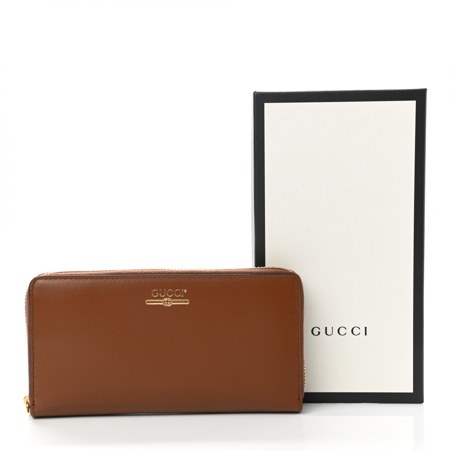 Gucci Plutone Calfskin Logo Zip Around Wallet Cuir 8 of 8