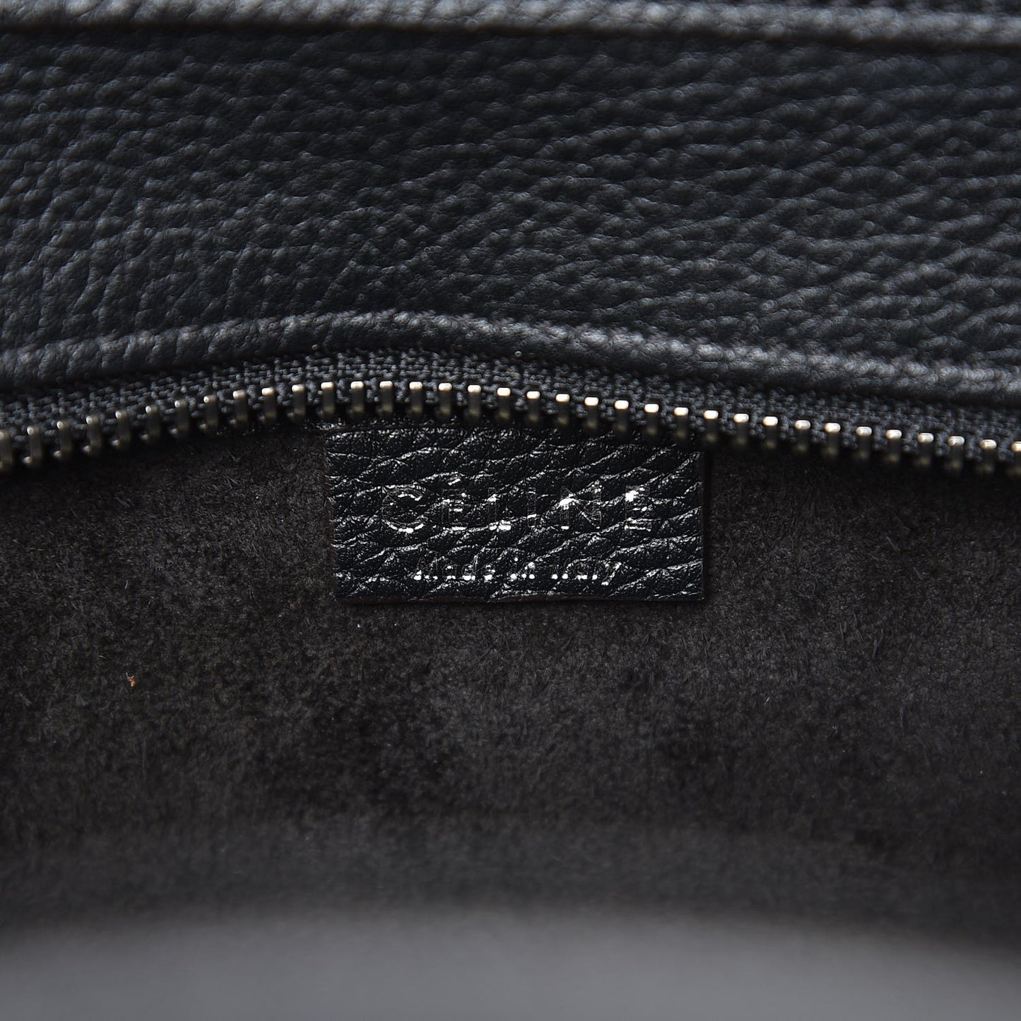 Drummed Calfskin Nano Luggage Black