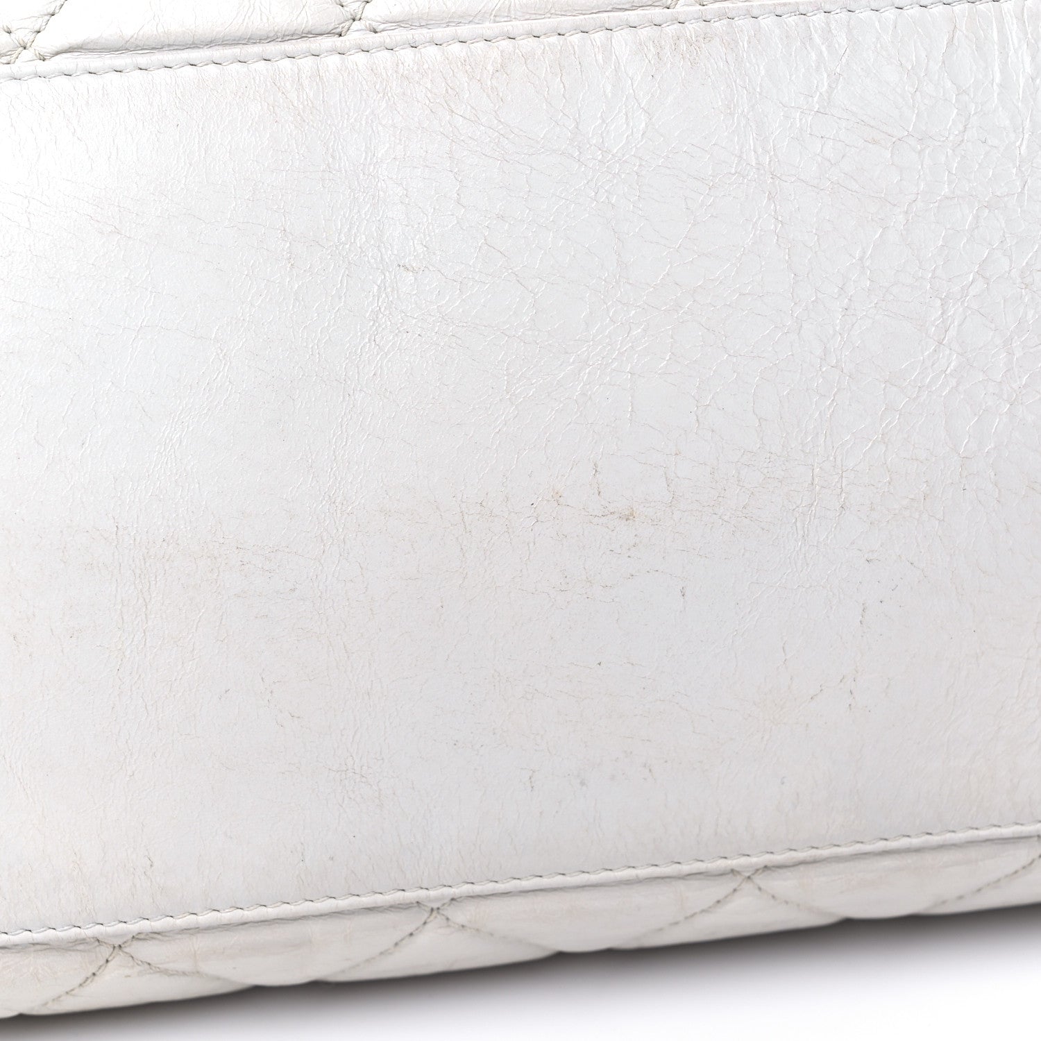 Chanel Glazed Calfskin Quilted Large Chain Me Hobo Dark White 16 of 21
