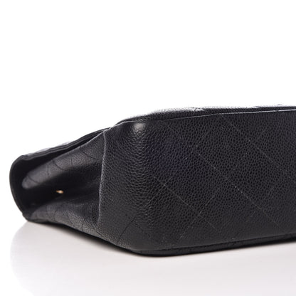 Chanel Caviar Quilted Jumbo Single Flap Black 12 of 13