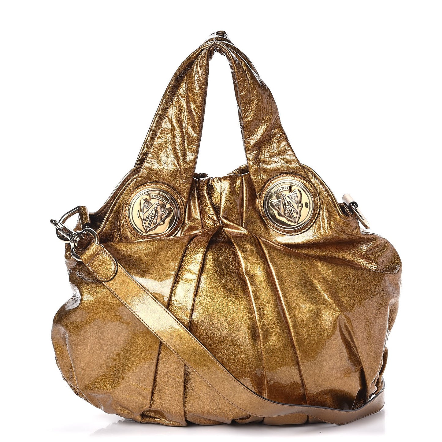 Metallic Patent Small Hysteria Gold