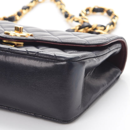 Chanel Lambskin Quilted Mini Rectangular Flap Navy 11 of 12