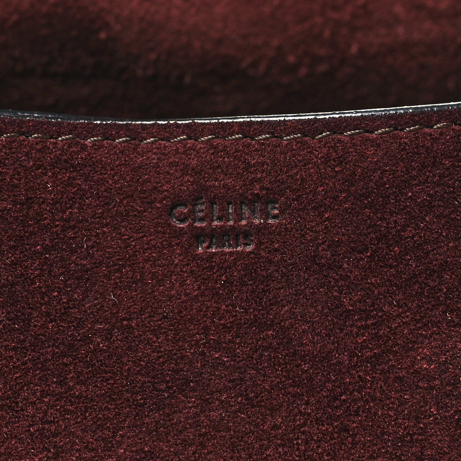 Celine Smooth Calfskin Suede Diamond Shoulder Bag Brown 7 of 13