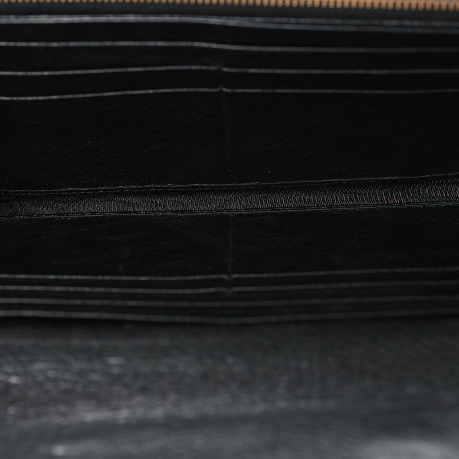 Balenciaga Agneau Classic Hardware Money Wallet Black 5 of 8